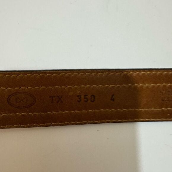 Trafalgar Men's Braided Leather Belt with Gold Buckle Size 36 - Picture 5 of 5